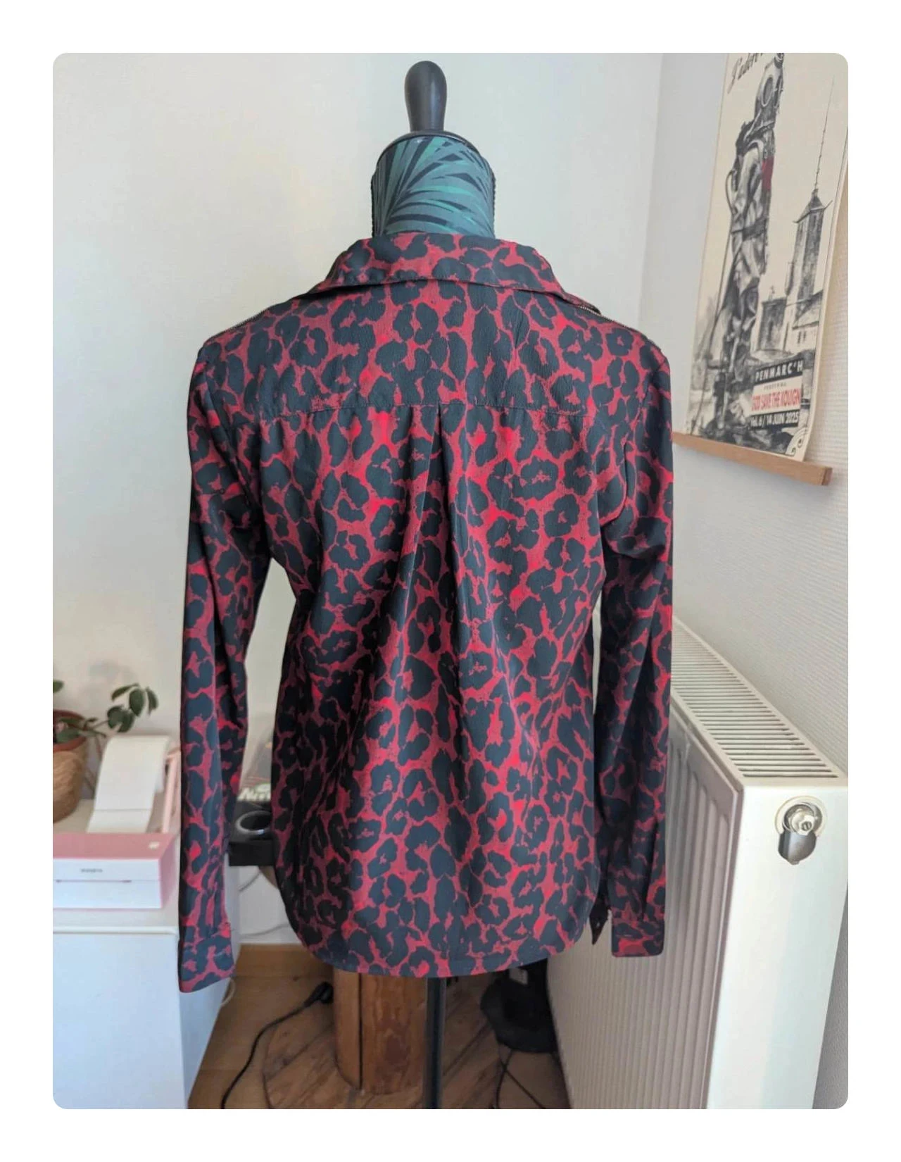 Camisa Kaporal leopardo rojo negro talla Xs – photo 2